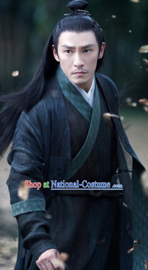 Drama Love and Destiny Chinese Ancient Swordsman War God Jiu Chen Chang Chen Replica Costumes for Men