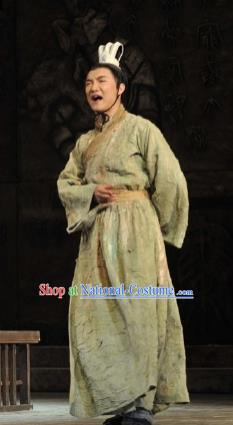 Chinese Drama Fu Sheng Ancient Qin Dynasty Prince Green Clothing Stage Performance Dance Costume for Men