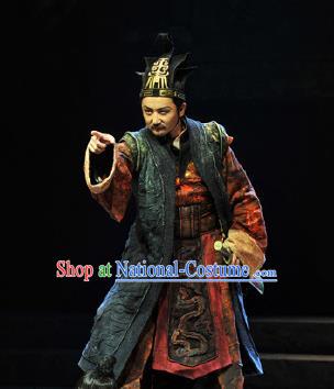 Chinese Drama Fu Sheng Ancient Qin Dynasty Minister Clothing Stage Performance Dance Costume for Men