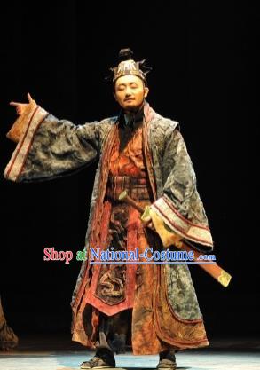 Chinese Drama Fu Sheng Ancient Qin Dynasty Chancellor Clothing Stage Performance Dance Costume for Men