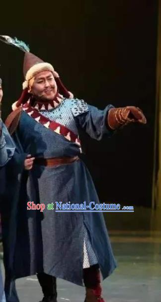 Chinese Zhaojun Chu Sai Ancient Mongol Nationality King Clothing Stage Performance Dance Costume for Men