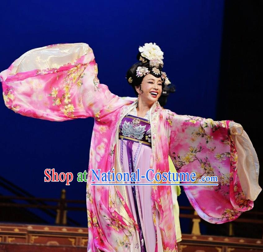 The Empress of China Ancient Tang Dynasty Imperial Consort Dress Stage Performance Dance Costume and Headpiece for Women