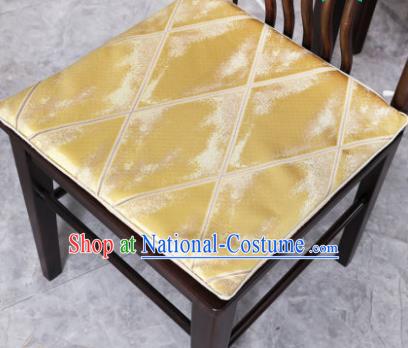 Traditional Chinese Cushion Classical Twilight Pattern Yellow Brocade Cover Home Decoration Accessories