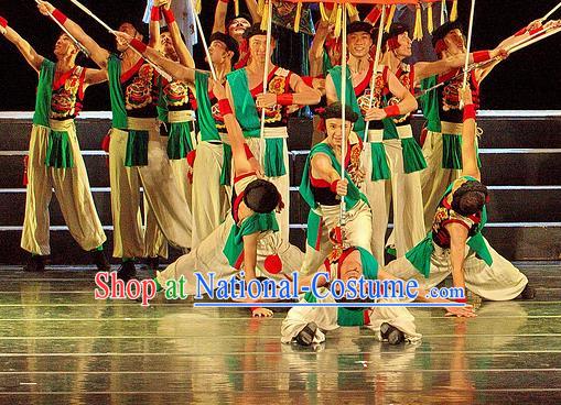 Chinese Dance Drama Wild Jujubes Folk Dance Clothing Stage Performance Dance Costume for Men