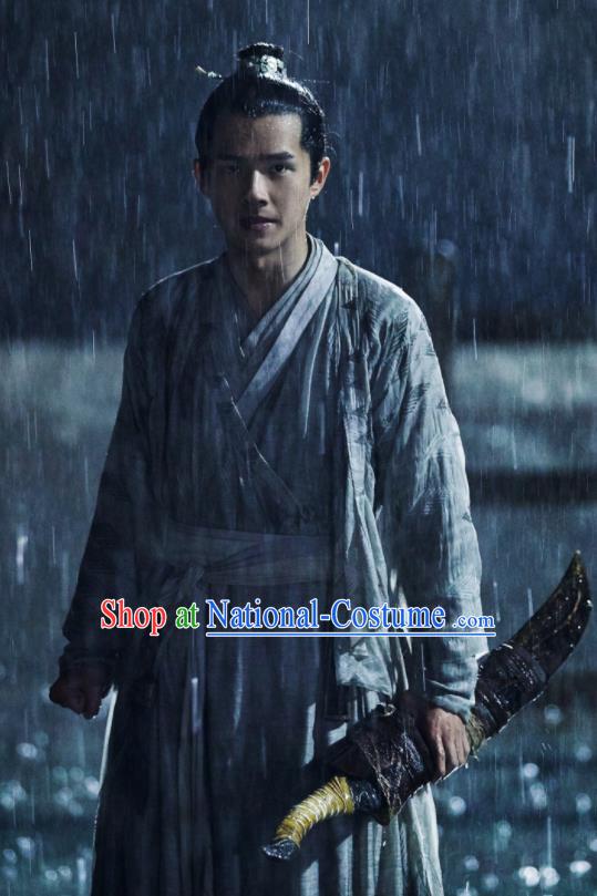 Chinese Historical Drama Ancient Swordsman Novoland Eagle Flag Lv Guichen Liu Haoran Replica Costumes and Headpiece for Men