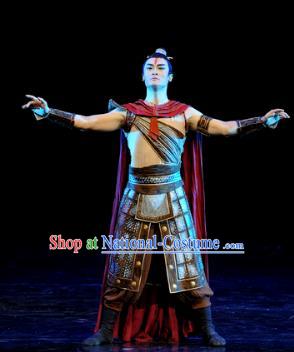 Chinese Chuansi Gongzhu Silk Princess Ancient General Dance Stage Performance Costume for Men