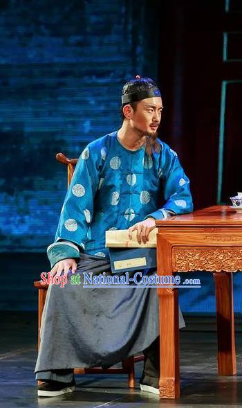 Deling and Cixi Chinese Qing Dynasty Landlord Dance Stage Performance Costume for Men