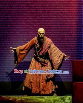 Sunsets Chinese Classical Dance Ancient Monk Fa Hai Clothing Stage Performance Dance Costume for Men