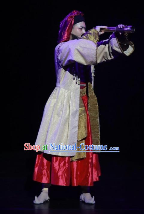 Meet Millennium Chinese Ancient Khitans Dance Clothing Stage Performance Dance Costume for Men