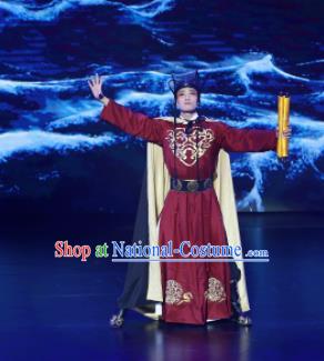 Meet Millennium Chinese Ancient Eunuch Clothing Stage Performance Dance Costume for Men