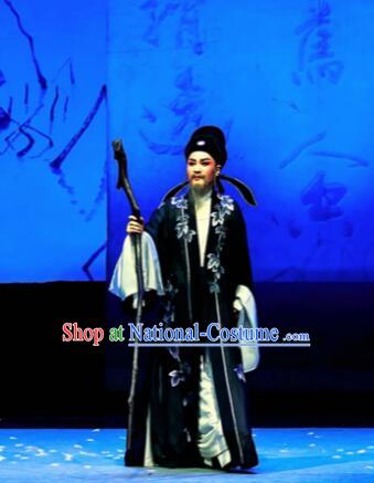 Phoenix Hairpin Chinese Peking Opera Lu You Clothing Stage Performance Dance Costume and Headpiece for Men