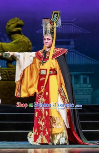 Chinese Bronze Swallow Terrace Cao Pi Clothing Stage Performance Dance Costume for Men