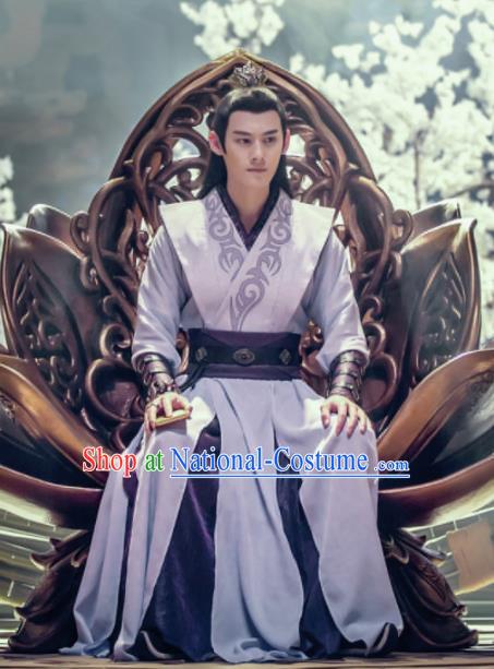 Chinese Drama The Untamed Ancient Swordsman Jiang Cheng Purple Costumes for Men