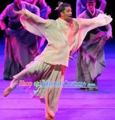 Drama Chinese Orphan Chinese Ancient Cheng Ying Clothing Stage Performance Dance Costume and Headpiece for Men