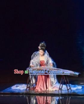 Return To the Three Gorges Chinese Classical Dance Ancient Imperial Consort Dress Stage Performance Costume and Headpiece for Women