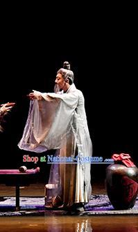 Return To the Three Gorges Chinese Ancient Old Scholar Clothing Stage Performance Dance Costume for Men