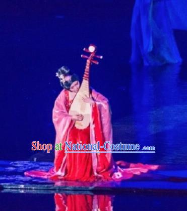 Return To the Three Gorges Chinese Classical Dance Ancient Court Dress Stage Performance Costume and Headpiece for Women