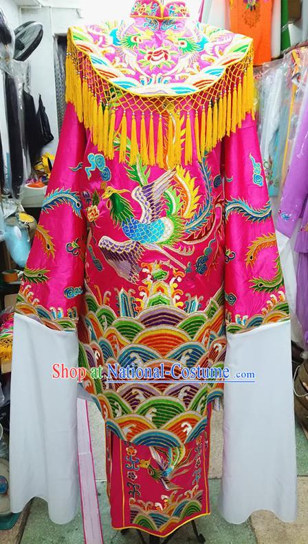 Chinese Traditional Beijing Opera Queen Rosy Water Sleeve Dress Peking Opera Actress Costume for Adults