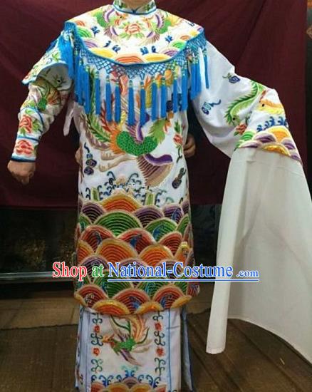 Chinese Traditional Beijing Opera Queen White Water Sleeve Dress Peking Opera Actress Costume for Adults