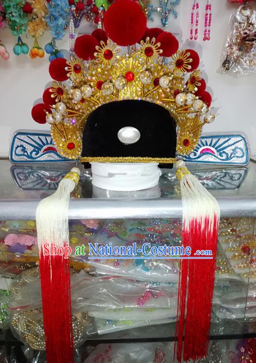 Chinese Traditional Beijing Opera Niche Hat Peking Opera Number One Scholar Headwear for Adults