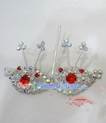 Chinese Traditional Beijing Opera Diva Hairpins Princess Crystal Hair Clip Hair Accessories for Adults