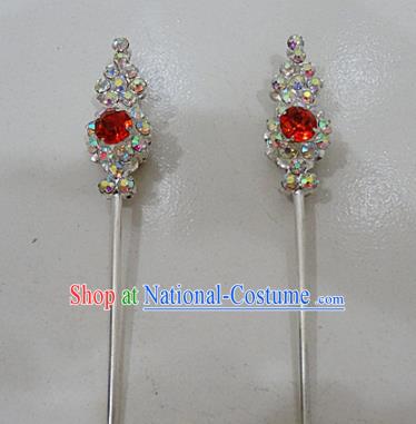 Chinese Traditional Beijing Opera Diva Hairpins Princess Crystal Hair Clip Hair Accessories for Adults