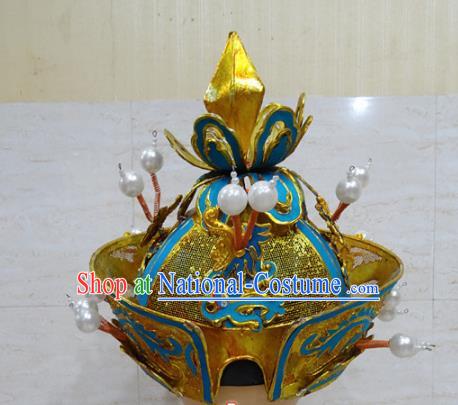 Chinese Traditional Beijing Opera Royal Highness Hat Ancient Prince Helmet Headwear for Adults