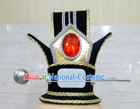 Chinese Traditional Beijing Opera Hair Accessories Ancient Prince Hairdo Crown Headwear for Adults