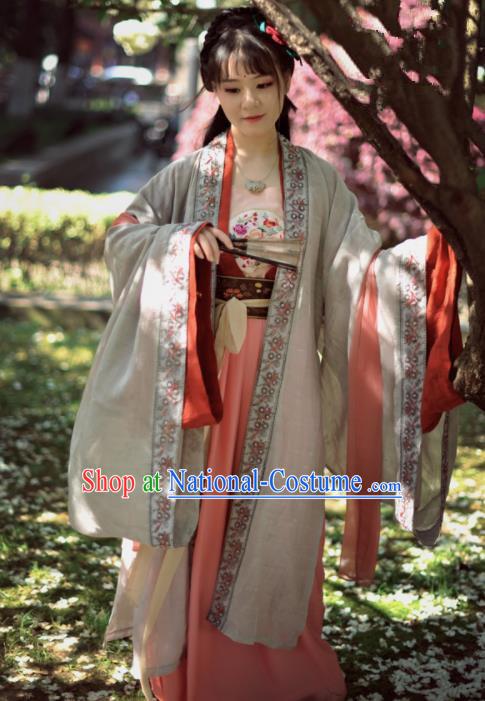 Chinese Ancient Palace Princess Hanfu Dress Tang Dynasty Historical Costumes Complete Set for Women