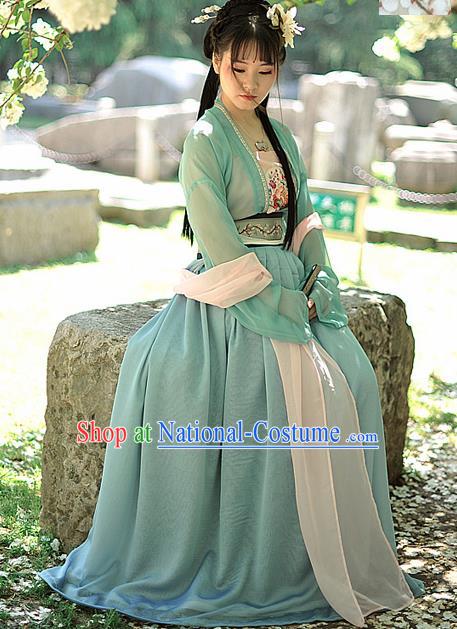 Chinese Ancient Aristocratic Lady Hanfu Dress Tang Dynasty Princess Historical Costumes Complete Set