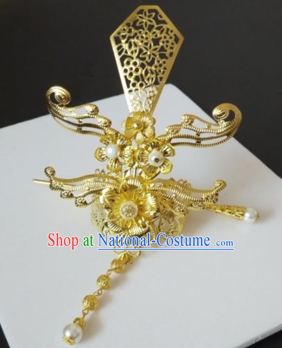 Chinese Traditional Nobility Childe Hair Accessories Hairpins Ancient Swordsman Hairdo Crown for Men