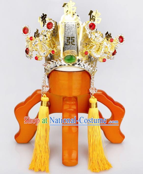 Chinese Traditional Religious Hair Accessories Buddhism Bodhisattva Feng Shui Hat