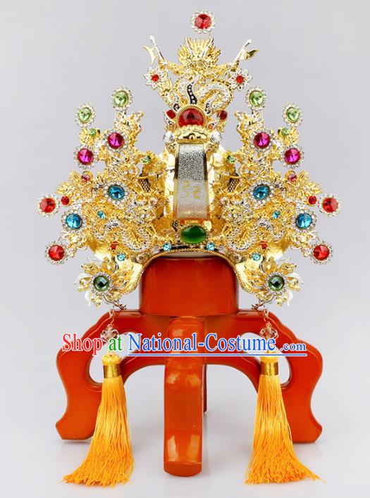 Chinese Traditional Religious Hair Accessories Feng Shui Taoism Head Coronet