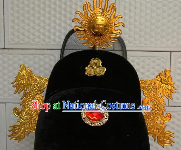 Chinese Traditional Beijing Opera Niche Headwear Ancient Prince Black Hat