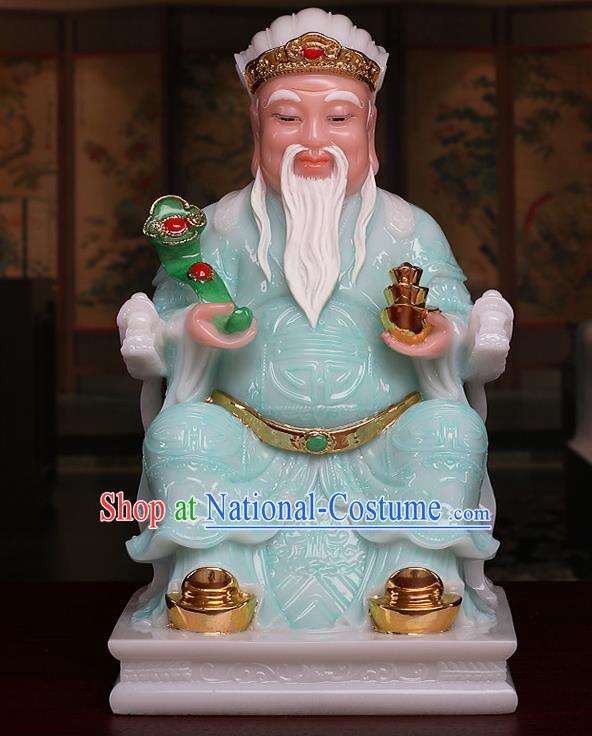 Chinese Traditional Religious Supplies Green Gnome Statue Taoism Accessories