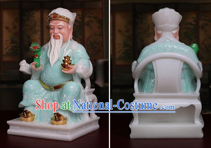 Chinese Traditional Religious Supplies Green Gnome Statue Taoism Accessories