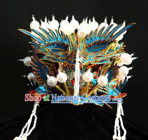 Chinese Traditional Beijing Opera Hair Accessories Peking Opera Pantaloon Old Women Phoenix Coronet