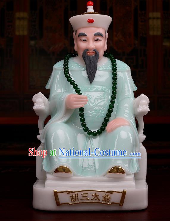 Chinese Traditional Religious Supplies Feng Shui Gnome Green Cloth Statue Taoism Decoration