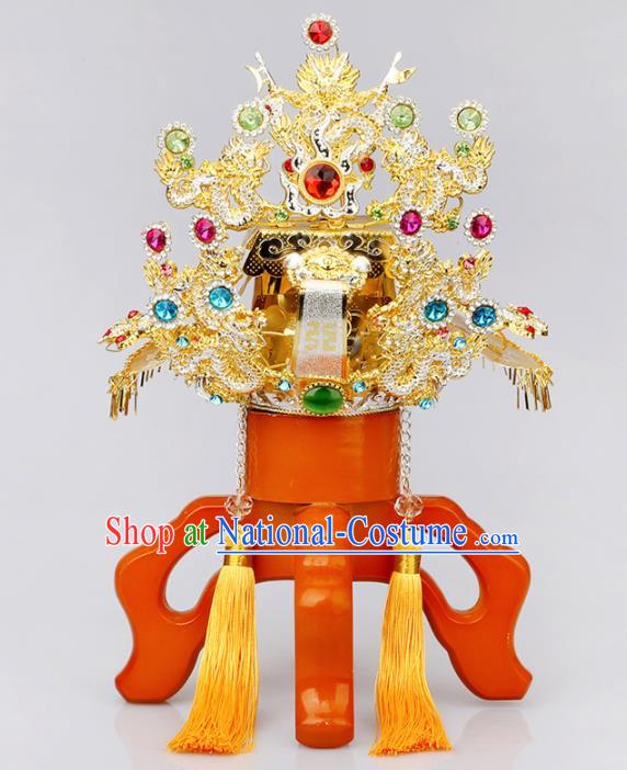 Chinese Traditional Religious Hair Accessories Taoism Feng Shui Town God Hat