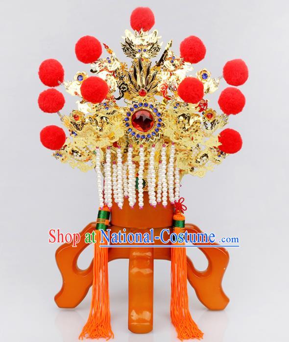 Chinese Traditional Religious Hair Accessories Taoism Feng Shui Crown God Hat