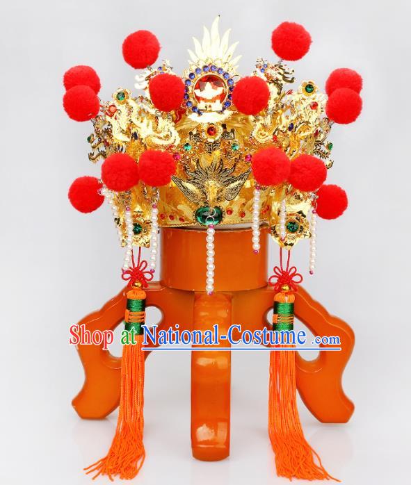 Chinese Traditional Religious Hair Accessories Phoenix Coronet Feng Shui Buddhism Hat