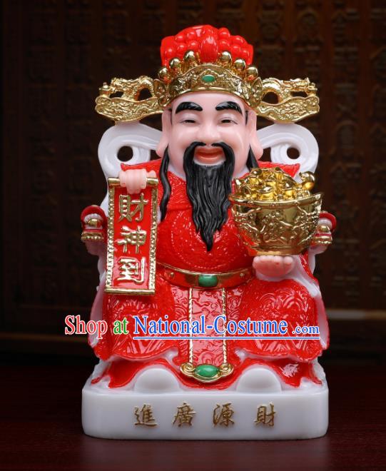 Chinese Traditional Religious Supplies Feng Shui Red Clothing Taoism Wealth God Decoration