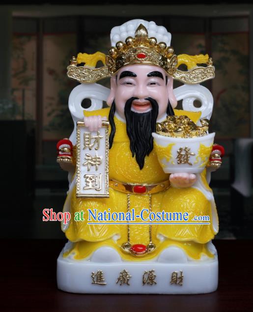 Chinese Traditional Religious Supplies Feng Shui Yellow Clothing Taoism Wealth God Decoration