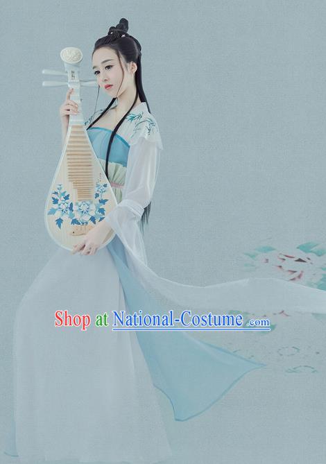 Chinese Ancient Drama Princess Hanfu Dress Traditional Tang Dynasty Palace Lady Historical Costume for Women