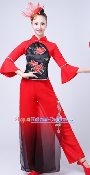 Chinese Traditional Folk Dance Costume Classical Yangko Dance Clothing for Women