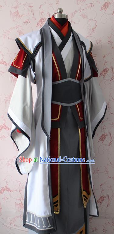 Chinese Ancient Cosplay Swordsman Costume Traditional Taoist Clothing for Men