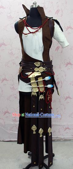 Chinese Ancient Swordsman Costume Traditional Cosplay Young Hero Clothing for Men