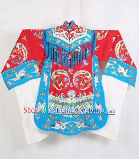 Traditional Chinese Beijing Opera Costume Peking Opera Imperial Concubine Red Embroidered Robe