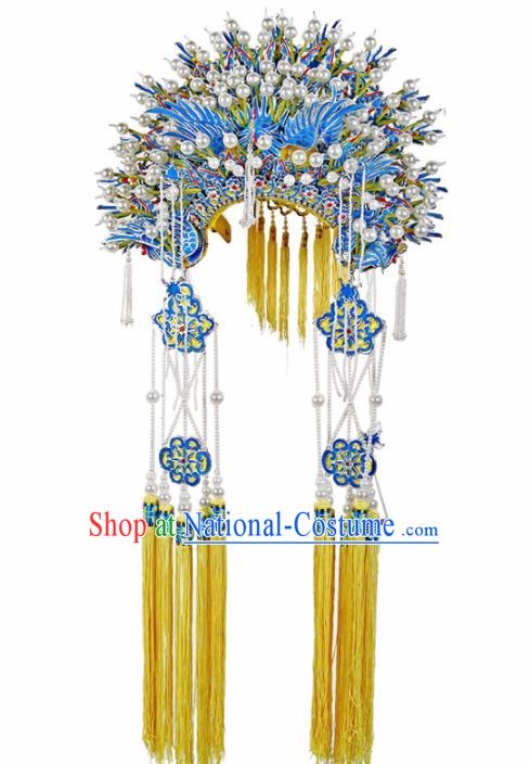 Asian Chinese Beijing Opera Headwear Traditional Peking Opera Imperial Concubine Phoenix Coronet