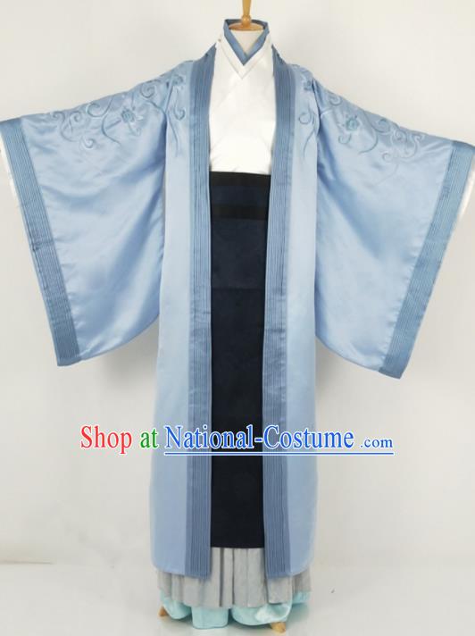 Traditional Chinese Ancient Nobility Childe Costume Han Dynasty Prince Embroidered Clothing for Men